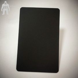 Κενές επαγγελματικές κάρτες μετάλλων μεταλλινών μαύρες, σαφείς μαύρες επαγγελματικές κάρτες 85x54x0.3mm