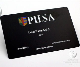 Υψηλές στιλπνές επαγγελματικές κάρτες μετάλλων μεταλλινών μαύρες, μαύρες μεταλλικές επαγγελματικές κάρτες