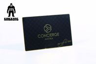 Χρυσό μετάλλιο μετάλλων ορθογωνίων/καλυμμένη CR80 μαύρη επαγγελματική κάρτα μεταλλινών με το λογότυπο χαρακτικής