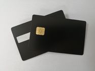 SLE4428 μεγάλες επαφών τσιπ επαγγελματικές κάρτες μετάλλων μεταλλινών μαύρες με το μαγνητικό λωρίδα 9mm