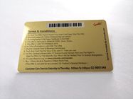 Η τυποποιημένη VIP κάρτα ιδιότητας μέλους PVC μεγέθους με χρυσό μεταλλικό Silkscreen τελειώνει