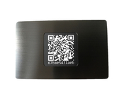 Η έξυπνη Writable βούρτσα καρτών επιχειρησιακής ταυτότητας μετάλλων NFC QR ματ μαύρη τελειώνει
