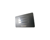 Μοναδικές επαγγελματικές κάρτες CR80 μετάλλων μεταλλινών μαύρες με το στιλπνό UV λογότυπο εκτύπωσης