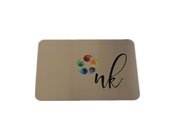 Βουρτσισμένο ανοξείδωτο λογότυπο τυπωμένων υλών επαγγελματικών καρτών μετάλλων χρώματος