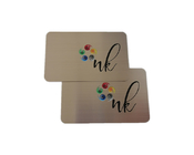 Βουρτσισμένο ανοξείδωτο λογότυπο τυπωμένων υλών επαγγελματικών καρτών μετάλλων χρώματος