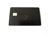 Η μαύρη μεταλλίνη PVD τελειώνει την κοινωνική επαγγελματική κάρτα μέσων NFC με το τσιπ N-tage215