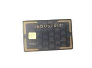 Ματ καλυμμένη χρυσός κάρτα ιδιότητας μέλους μετάλλων ανοξείδωτου με το λογότυπο συνήθειας