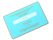 Smooth Velvet Print Logo Μεταλλική κάρτα μέλους Μπλε Λέιζερ Όνομα μέλους
