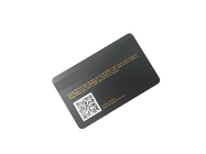Το λέιζερ χαράσσει τη ματ μαύρη μετάλλων κάρτα VIP QR κώδικα υπεραγορών λωρίδων επαγγελματικών καρτών μαγνητική πιστωτική