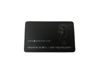 Μαύρες επαγγελματικές κάρτες μετάλλων μεταλλινών ιδιότητας μέλους πίστης 1mm όνομα εκτύπωσης συνήθειας