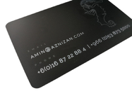Μαύρες επαγγελματικές κάρτες μετάλλων μεταλλινών ιδιότητας μέλους πίστης 1mm όνομα εκτύπωσης συνήθειας