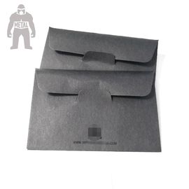 Άκαμπτος κάτοχος 90x60mm καρτών φακέλων Χριστουγέννων μαύρο τυπωμένο χρώμα έγγραφο 120gsm