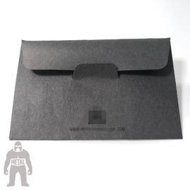 Άκαμπτος κάτοχος 90x60mm καρτών φακέλων Χριστουγέννων μαύρο τυπωμένο χρώμα έγγραφο 120gsm