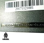 Κενές επαγγελματικές κάρτες μετάλλων κειμένων Deboss, μαύρες μεταλλικές επαγγελματικές κάρτες με τον κώδικα φραγμών