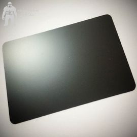 Κενές επαγγελματικές κάρτες μετάλλων μεταλλινών μαύρες, σαφείς μαύρες επαγγελματικές κάρτες 85x54x0.3mm