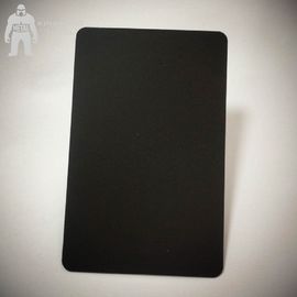 Κενές επαγγελματικές κάρτες μετάλλων μεταλλινών μαύρες, σαφείς μαύρες επαγγελματικές κάρτες 85x54x0.3mm
