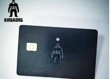 Κάρτα μετάλλων RFID ανοξείδωτου, ταυτότητα ραδιοσυχνότητας με την επένδυση τσιπ επαφών που τελειώνουν