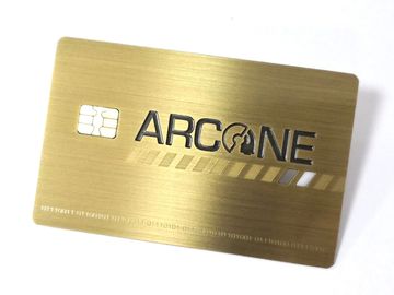 Τσιπ 4442 τελειωμένο βούρτσα μέγεθος 85*54*0.6mm ολοκληρωμένου κυκλώματος πολυτέλειας επιχειρησιακών πιστωτικών καρτών μετάλλων