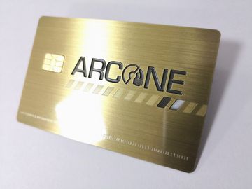 Τσιπ 4442 τελειωμένο βούρτσα μέγεθος 85*54*0.6mm ολοκληρωμένου κυκλώματος πολυτέλειας επιχειρησιακών πιστωτικών καρτών μετάλλων