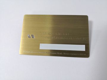 Τσιπ 4442 τελειωμένο βούρτσα μέγεθος 85*54*0.6mm ολοκληρωμένου κυκλώματος πολυτέλειας επιχειρησιακών πιστωτικών καρτών μετάλλων