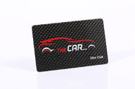 Ανθεκτικές μαύρες επαγγελματικές κάρτες PVC γρατσουνιών, κάρτες μελών ινών άνθρακα 85x54x0.5mm