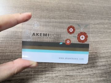 Διαφανές πλαστικό μέγεθος 85.6*54mm εκτύπωσης Silkscreen επαγγελματικών καρτών