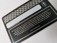 Ανθεκτικές επαγγελματικές κάρτες μετάλλων μεταλλινών μαύρες με την ασημένια επιτροπή εκτύπωσης και υπογραφών