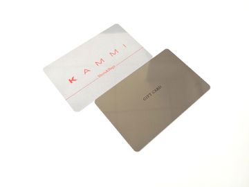 επαγγελματικές κάρτες PVC 85.5x54x0.76mm, παγωμένη 4C/4C κάρτα ταυτότητας ιδιότητας μέλους RFID γκρίζα