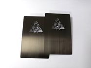 Καλυμμένες επαγγελματικές κάρτες μετάλλων ορθογωνίων μεταλλινών IP μαύρες βουρτσισμένες