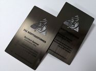 Καλυμμένες επαγγελματικές κάρτες μετάλλων ορθογωνίων μεταλλινών IP μαύρες βουρτσισμένες