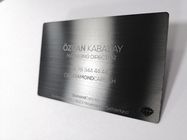 Μαύρη βουρτσισμένη 0.8mm κάρτα επιχειρησιακού VIP μετάλλων μεταλλινών PVD