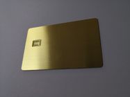 Ο χρυσός βούρτσισε τη μικρή αυλάκωση 0.8mm τσιπ κάρτα ιδιότητας μέλους μετάλλων