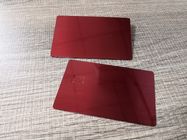 Στιλπνό 0.8mm σαφές κόκκινο βουρτσισμένο μικρό τσιπ τραπεζικών καρτών μετάλλων για την υπεραγορά