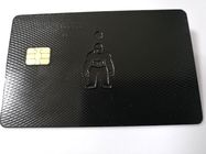 Προσαρμοσμένες μαύρες επαγγελματικές κάρτες μετάλλων με το μεγάλο τσιπ 4428