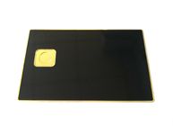 Λαμπρή χρυσή μαύρη εκτύπωση καρτών ιδιότητας μέλους μετάλλων με το τσιπ