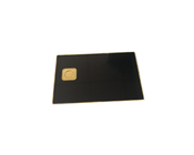 Καθρεφτών χρυσή πιστωτική κάρτα μετάλλων αγκίδων κόκκινη μαύρη κενή με την αυλάκωση τσιπ