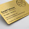 Βουρτσισμένο χρυσό μεταλλικό αποτυπωμένο σε ανάγλυφο δημοφιλές δημιουργικό επιχειρησιακό δώρο επαγγελματικών καρτών
